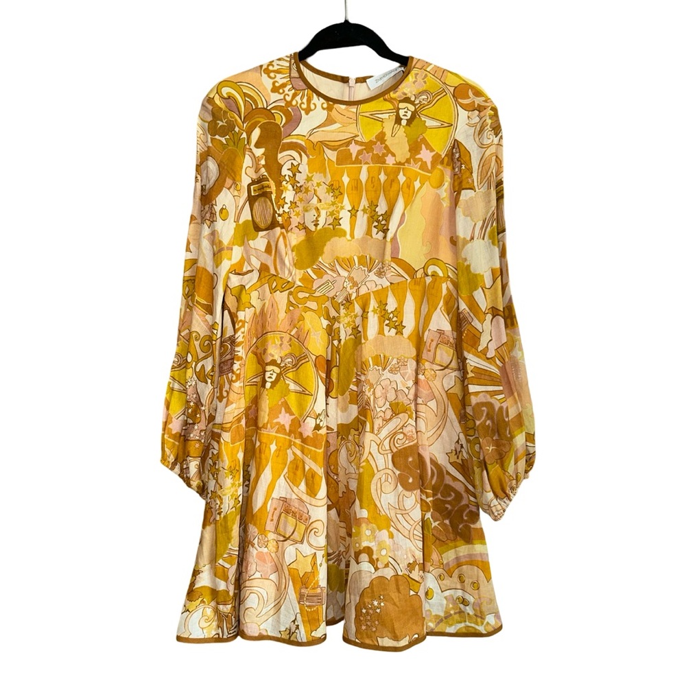 Zimmermann Orange and Cream Patterned Dress - Picture 5 of 12
